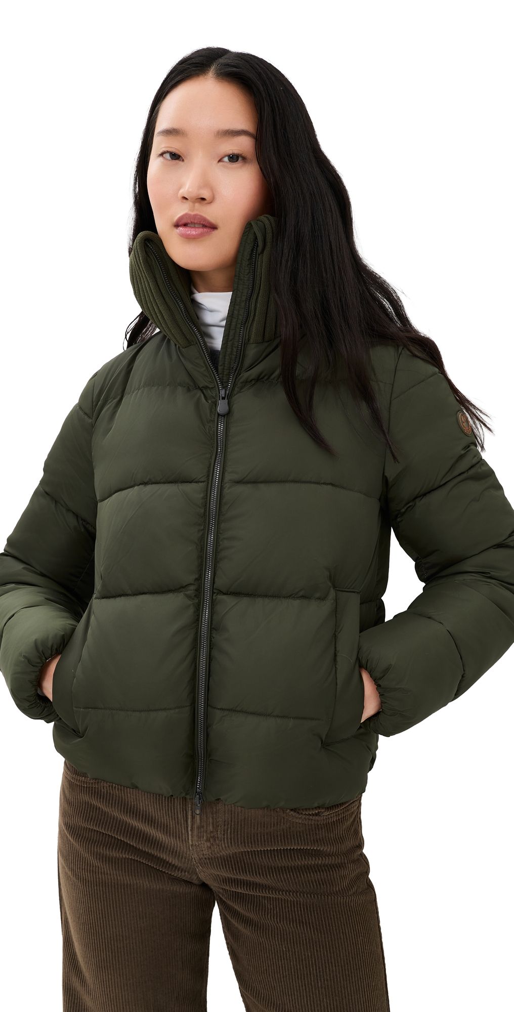 Save The Duck Soy Coat Snake Green M