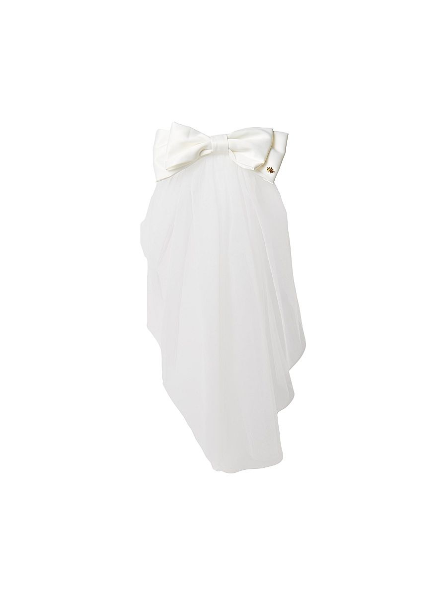 Women's Priscilla Silk-Blend Bow Veil - Ivory