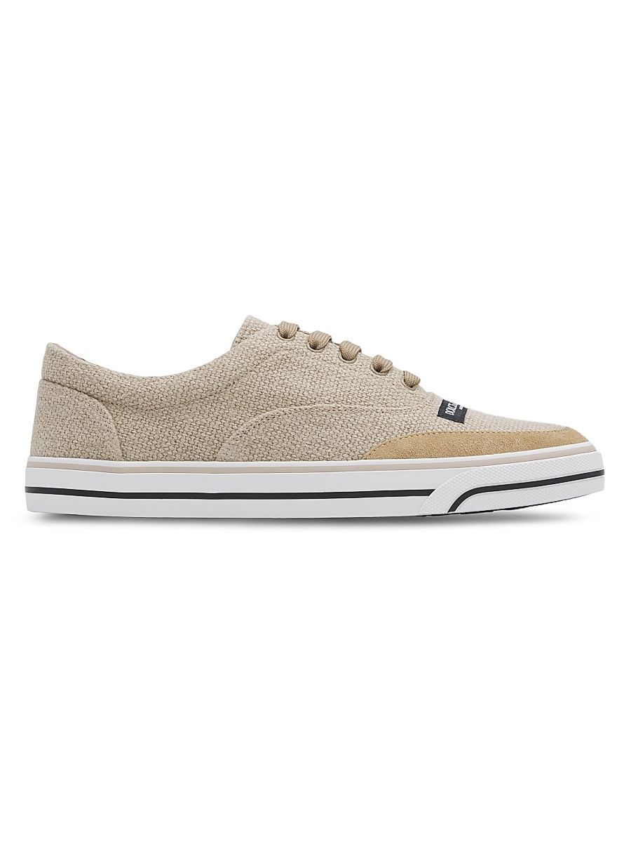Men's Woven Low-Top Sneakers - Beige Tan - Size 13