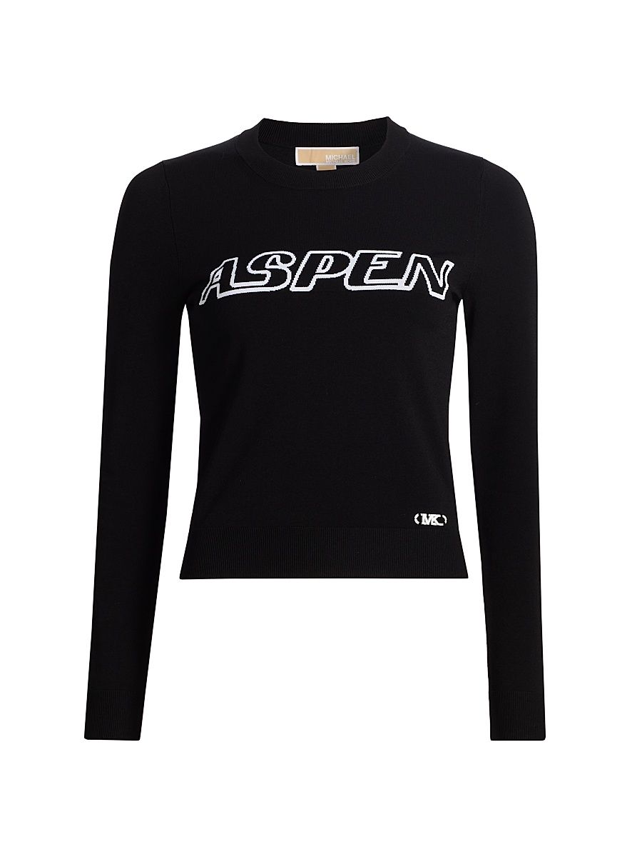 Women's Aspen Slim-Fit Crewneck Sweater - Black - Size XL