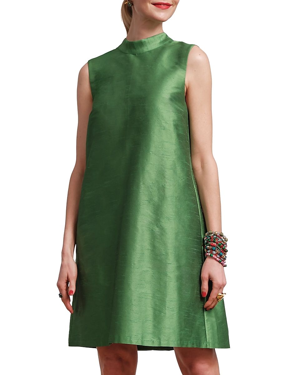 Women's Diplomat Mock Turtleneck Minidress - Green - Size XL