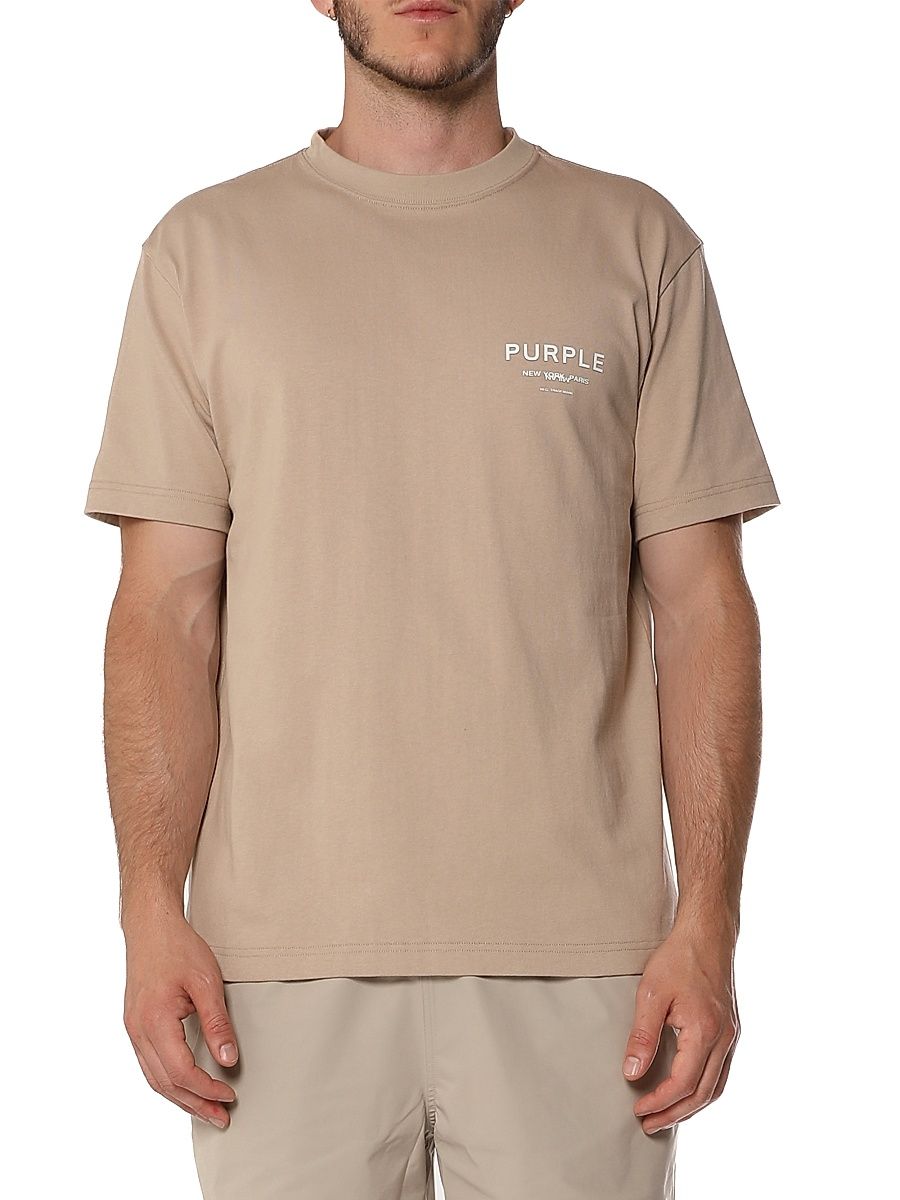 Men's Logo Cotton Crewneck T-Shirt - Brown - Size XXL