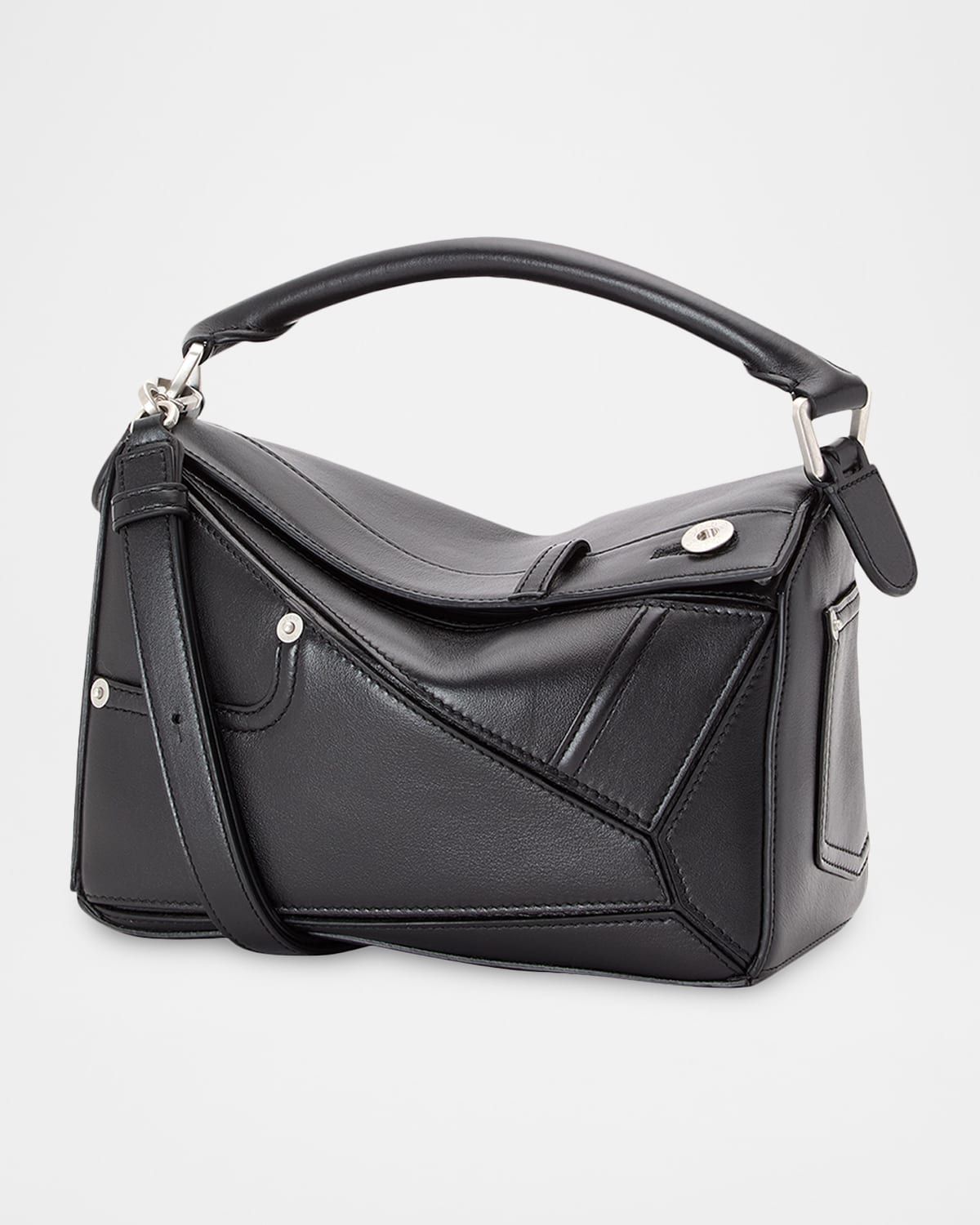Puzzle Small Top-Handle Bag in Leather