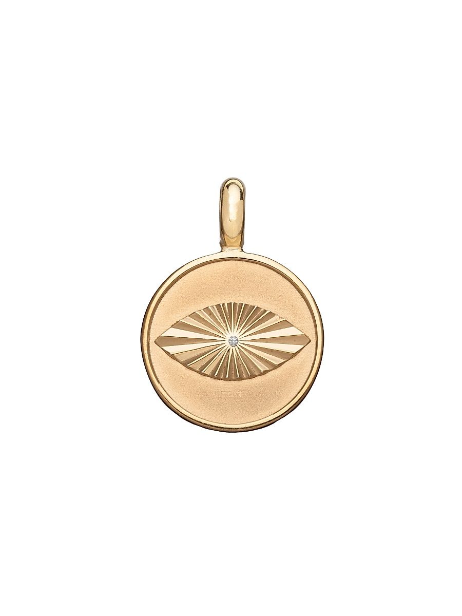 Women's Levi 18K-Gold-Plated & 0.01 TCW Diamond Charm - Gold Vermeil