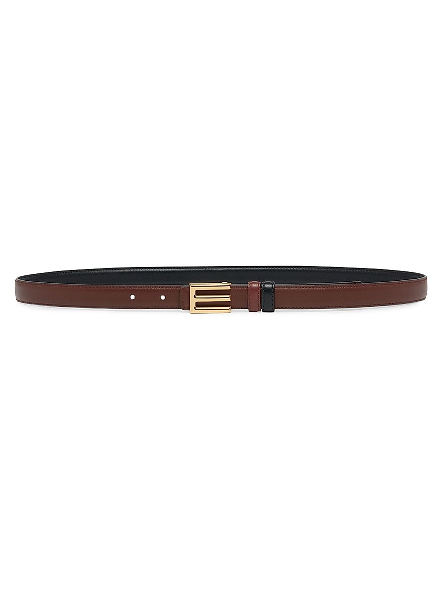 Women's Monogram Leather Reversible Belt - Brown - Size Medium