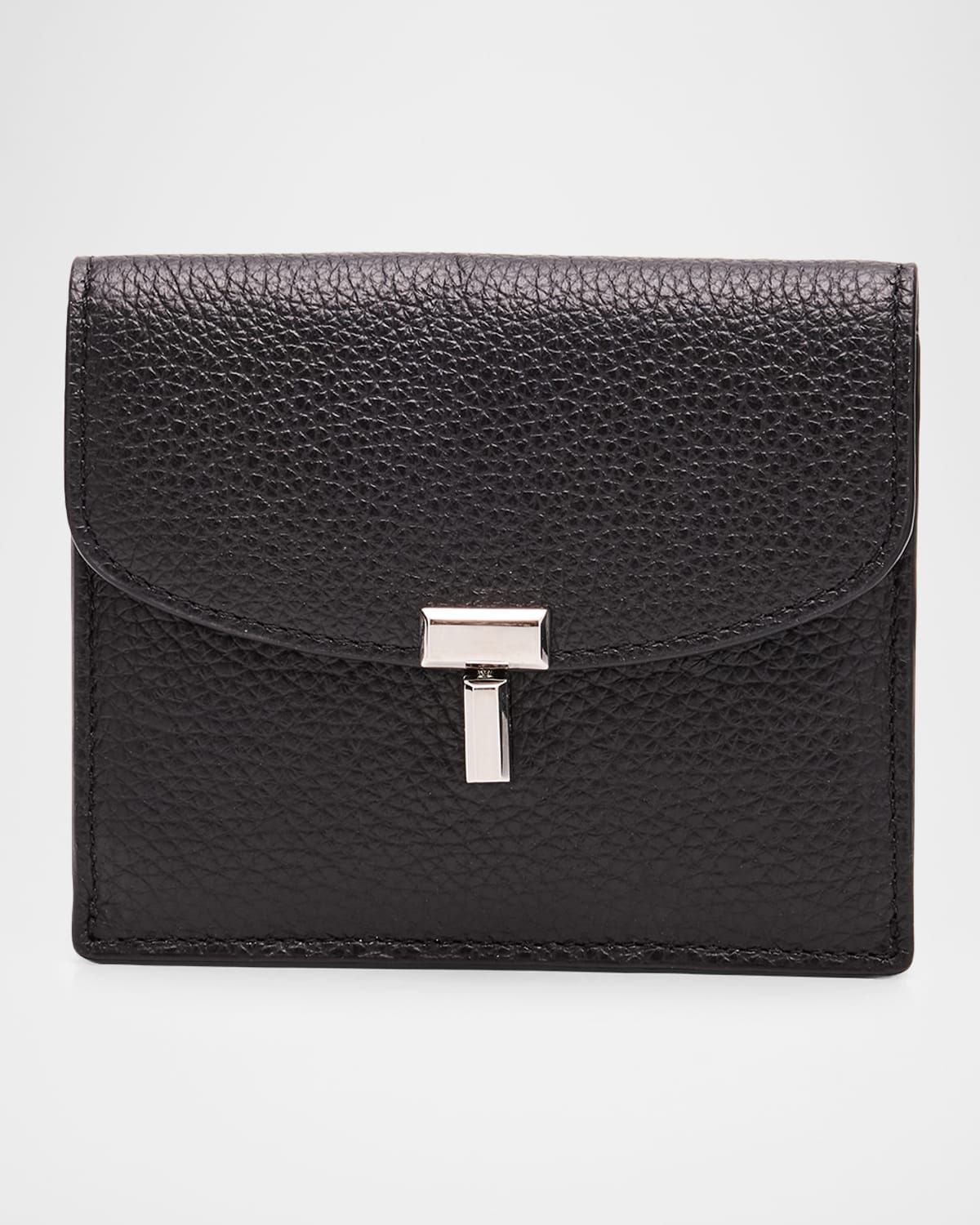 T-Lock Grained Leather Cardholder