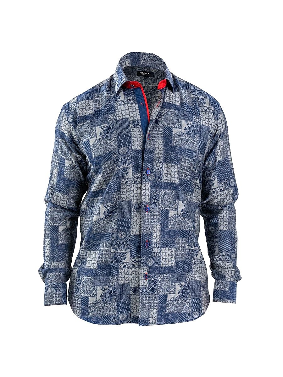 Men's Einstein Jacq Vosaic Shirt - Blue Grey - Size XXXXL