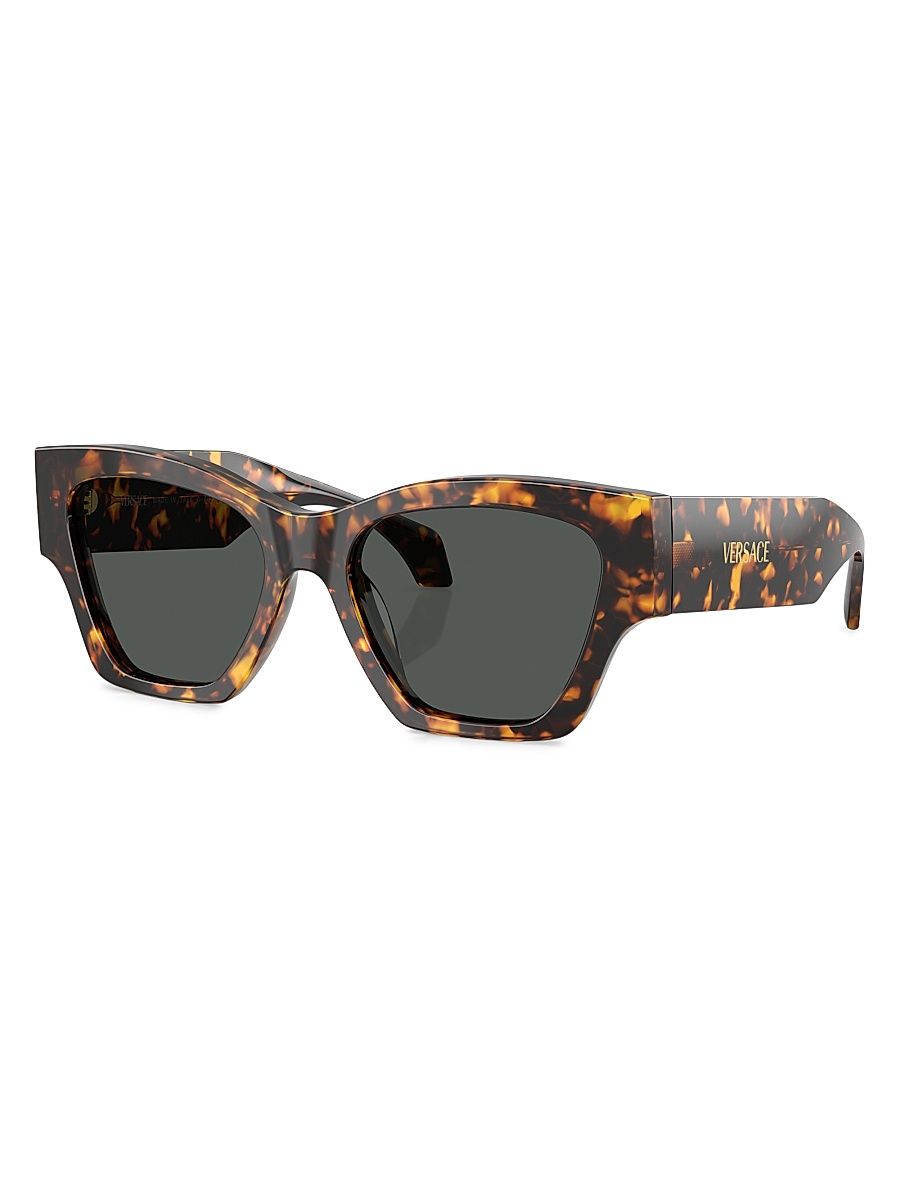 Women's 53MM Square Sunglasses - Havana Dark Grey