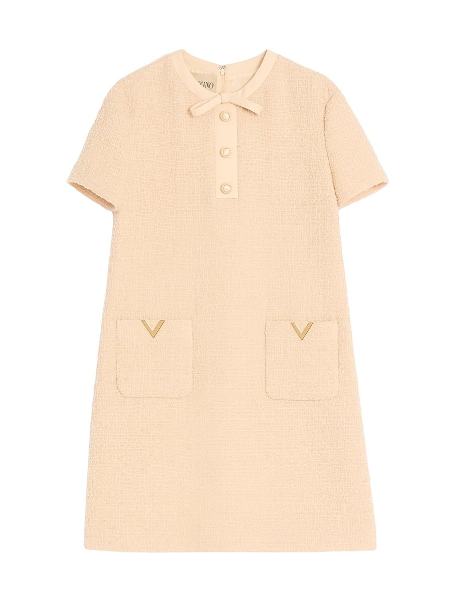 Women's Short Dress in Curly Wool - Birch - Size 0