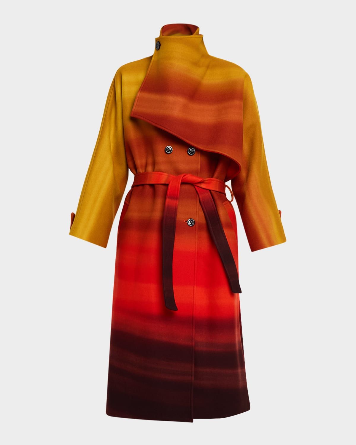 California Sunset New Wave Double-Breasted Coat