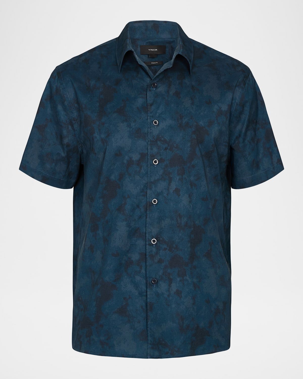 Men & apos;s Dyed Camouflage Cotton Short-Sleeve Shirt
