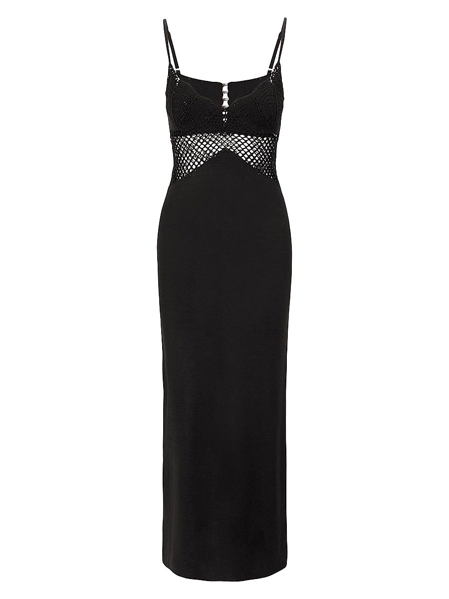 Women's Tara Crochet Dress - Black - Size Large