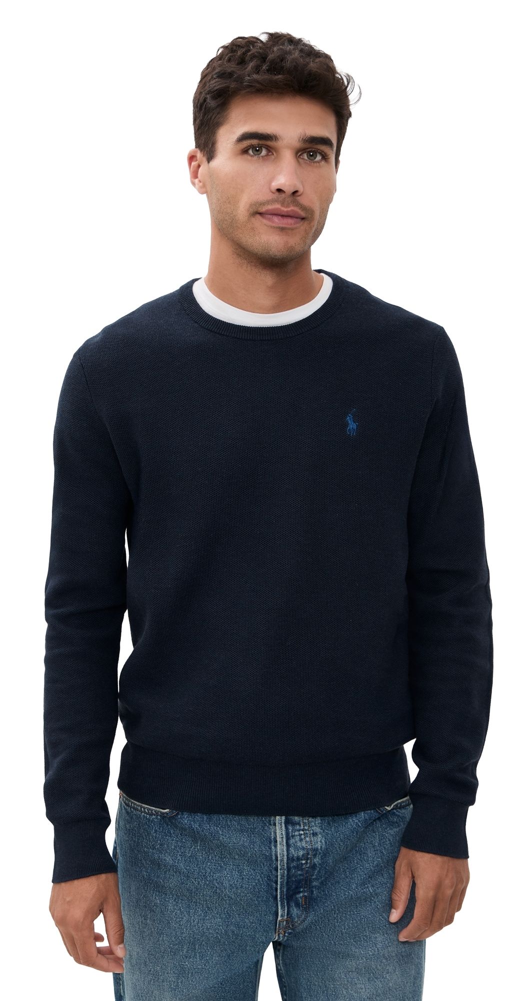 Polo Ralph Lauren Cotton Crewneck Sweater Navy Heather XXL
