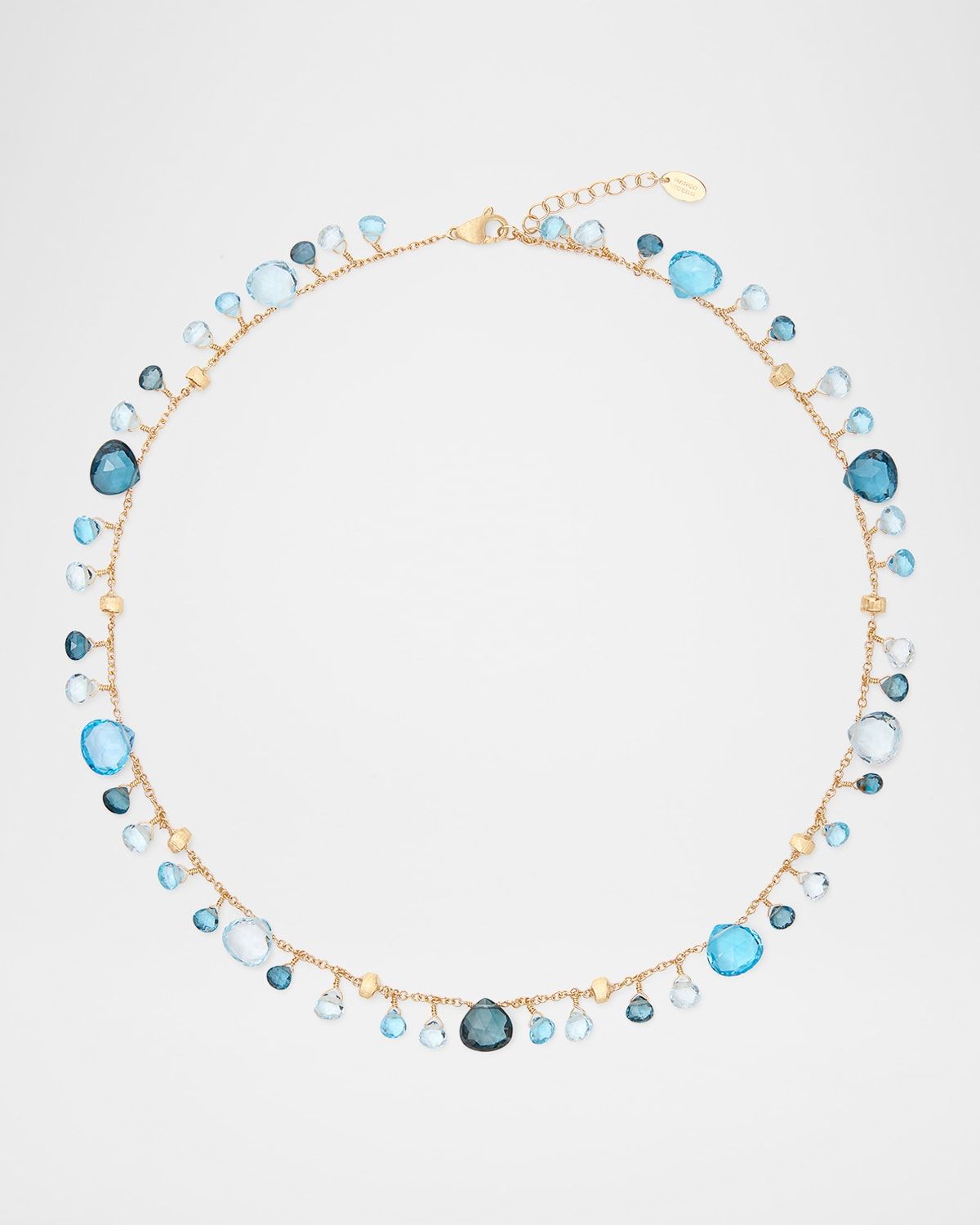18K Yellow Gold Mixed Topaz Single-Strand Necklace