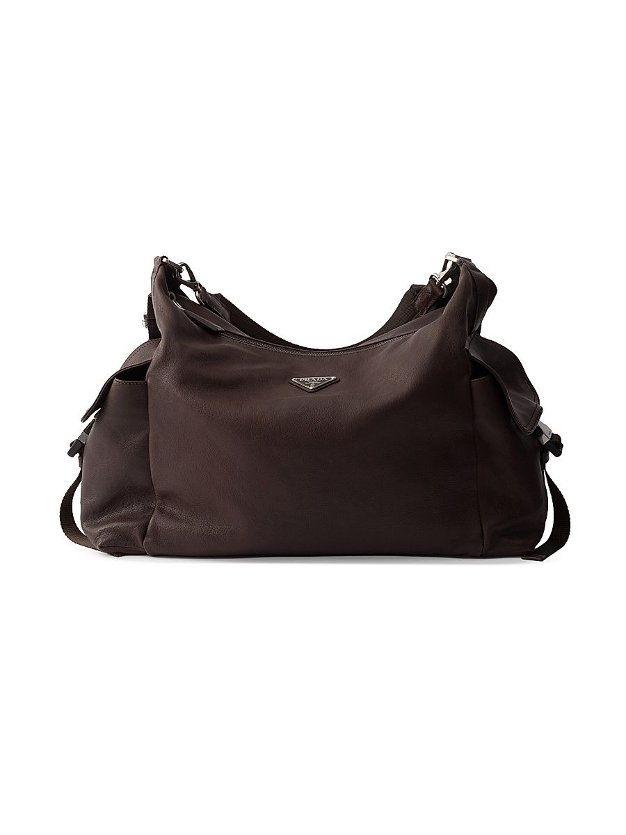 Men's Explore Leather Shoulder Bag - Brown