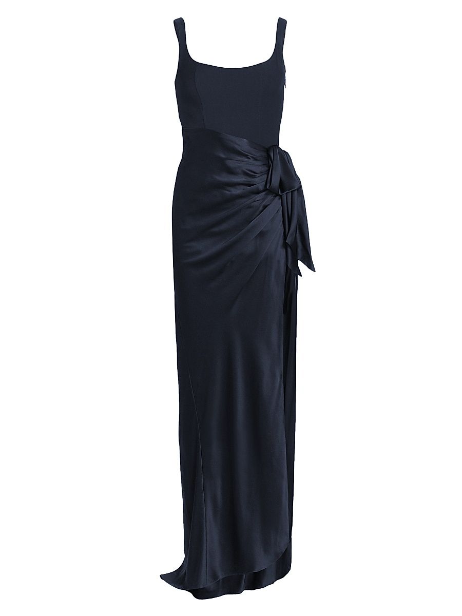 Women's Marian Draped Gown - Navy - Size 14