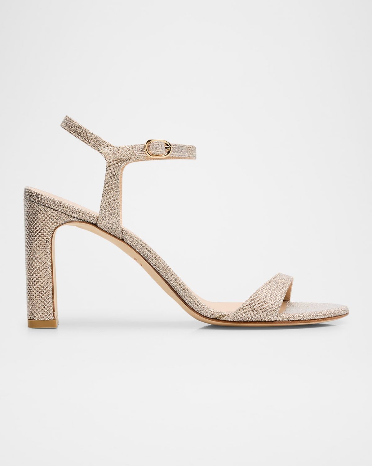 Babette Metallic Ankle-Strap Sandals