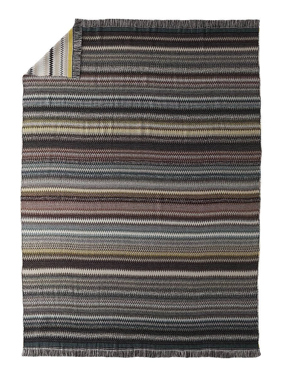 Blurred Wool Throw Blanket - Taupe