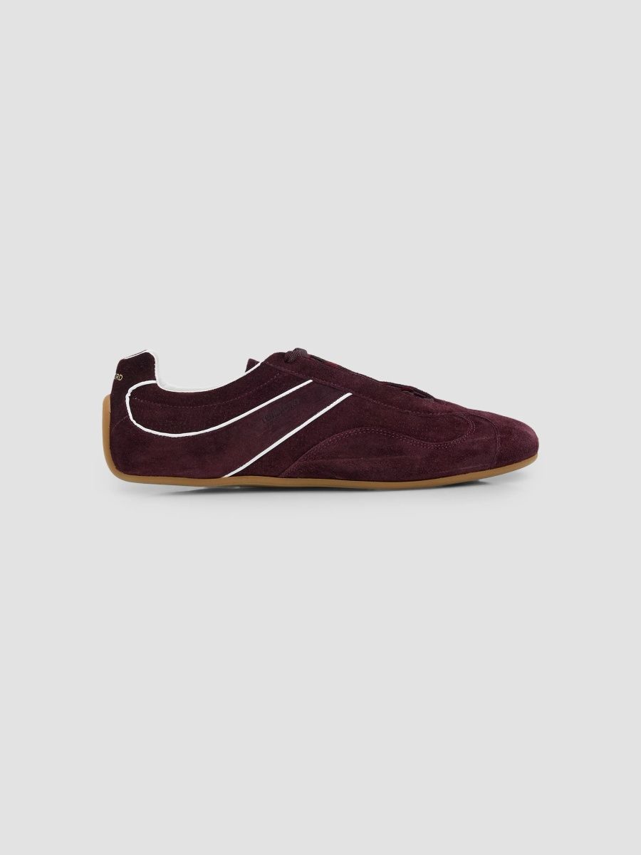 TOM FORD Men's Aston Suede & Leather Low-Top Sneakers - Purple Grass Amber - Size 11.5