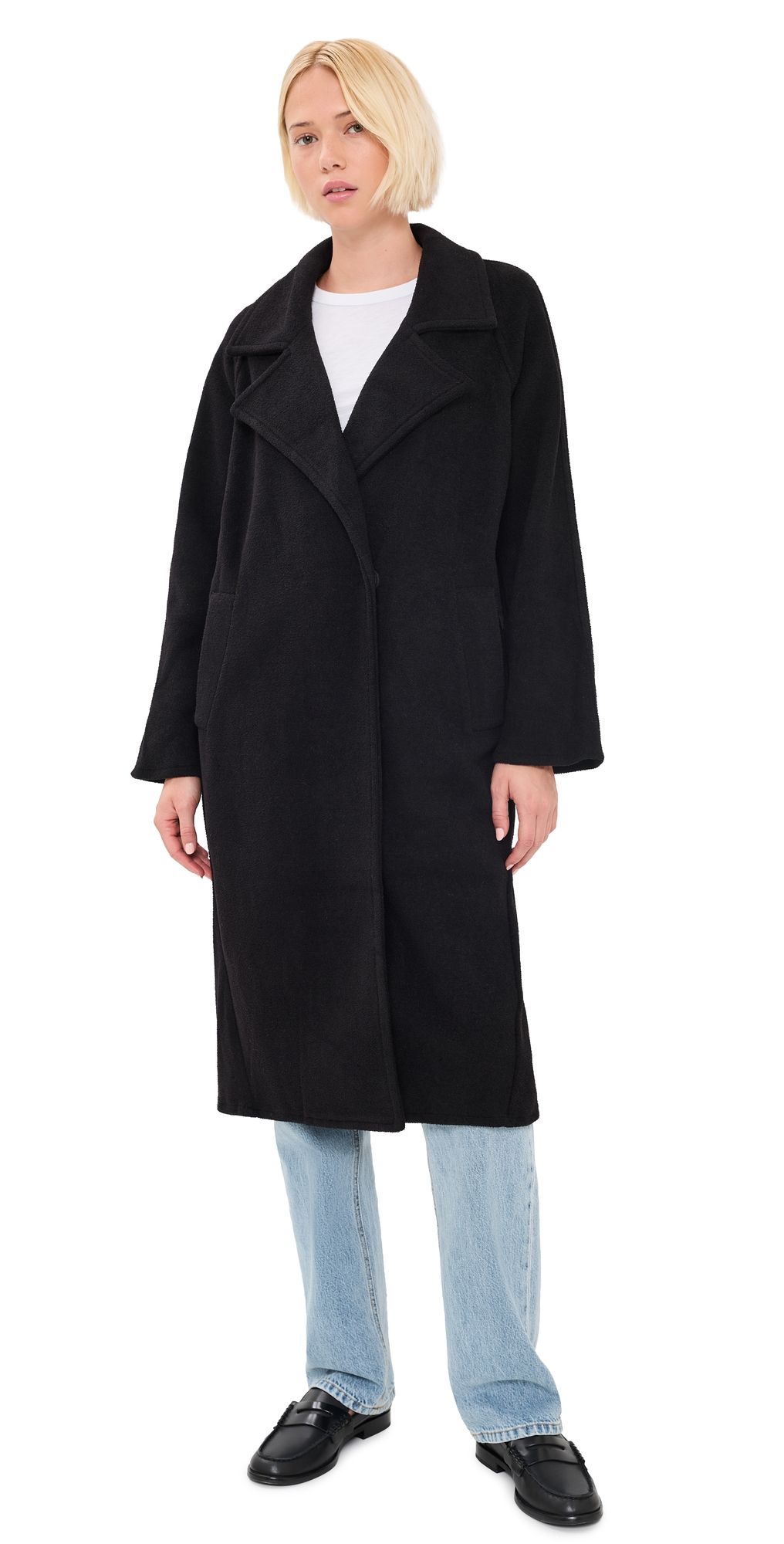 Z Supply Crosby Cocoon Coat Black XS