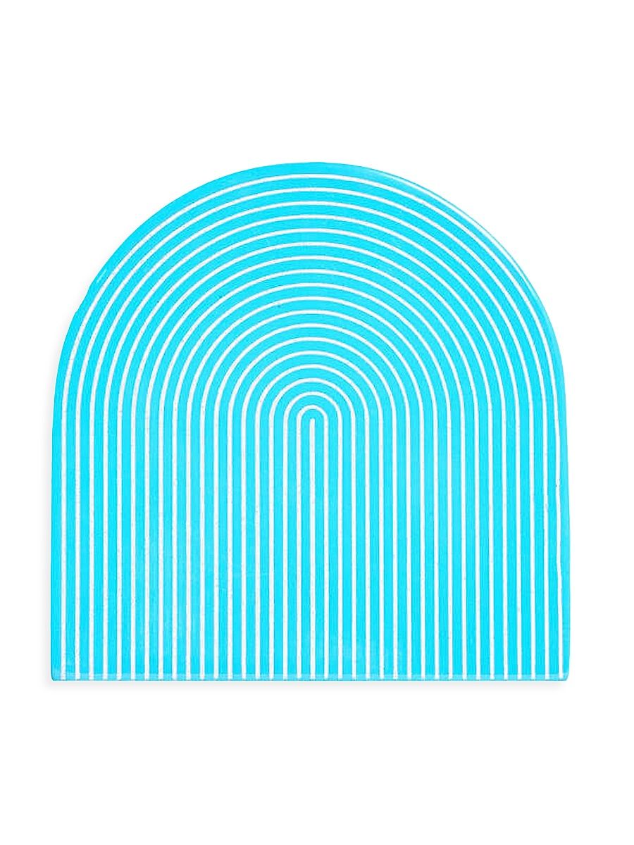 Lacquer Stripe Coaster, Set of 4 - Turquoise