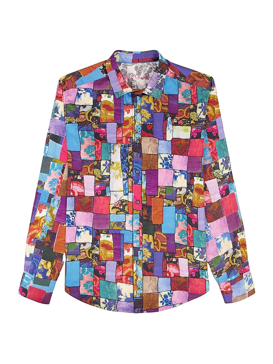 Men's Theberton Patchwork Print Shirt - Size XXXL