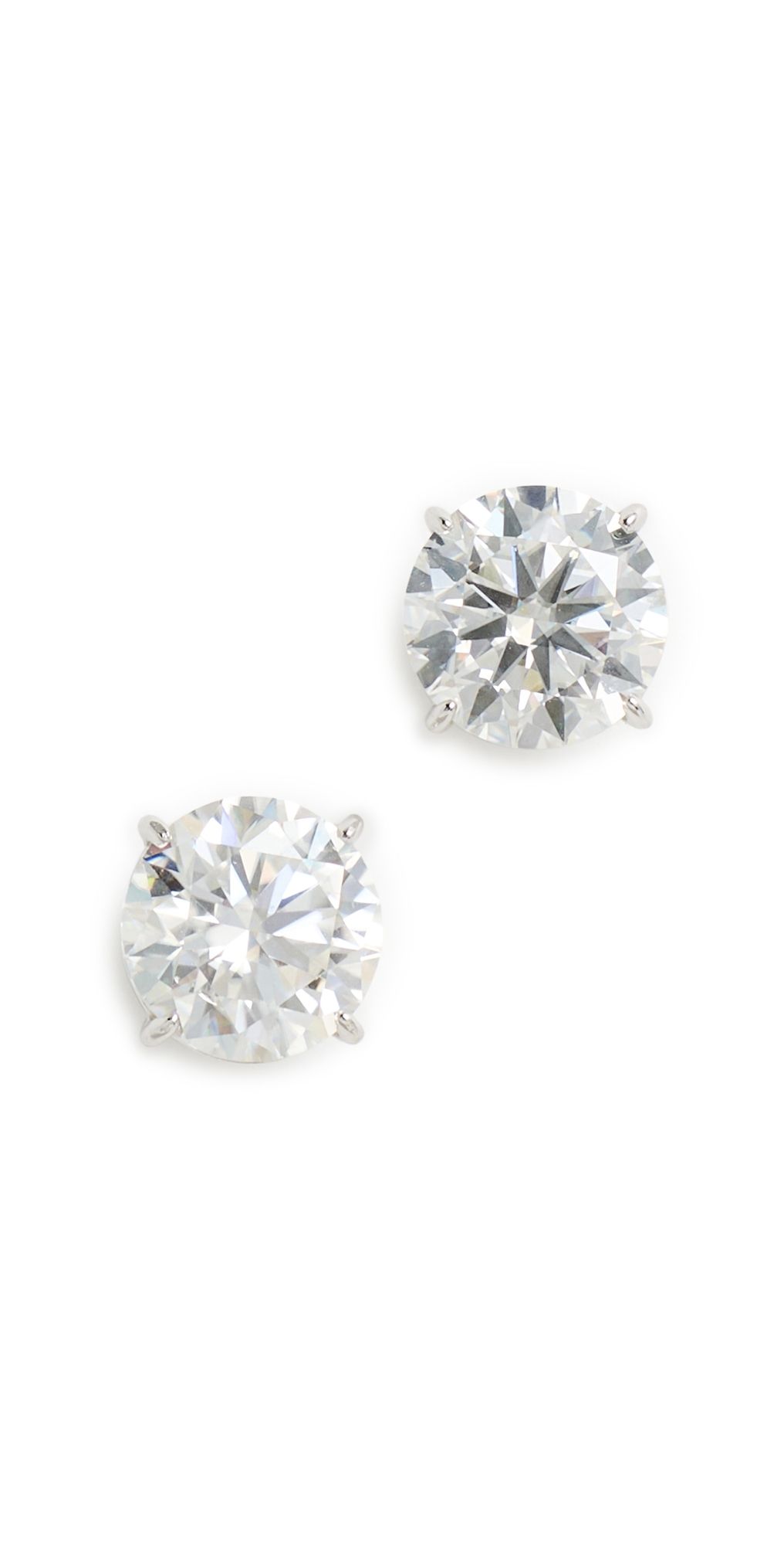 TTR Round Lab Grown Studs White Gold One Size