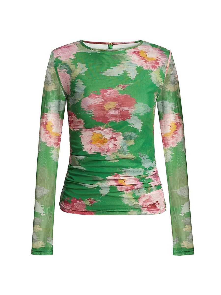 Women's Antiquity Ezli Mesh Top - Forest Fleur - Size 10