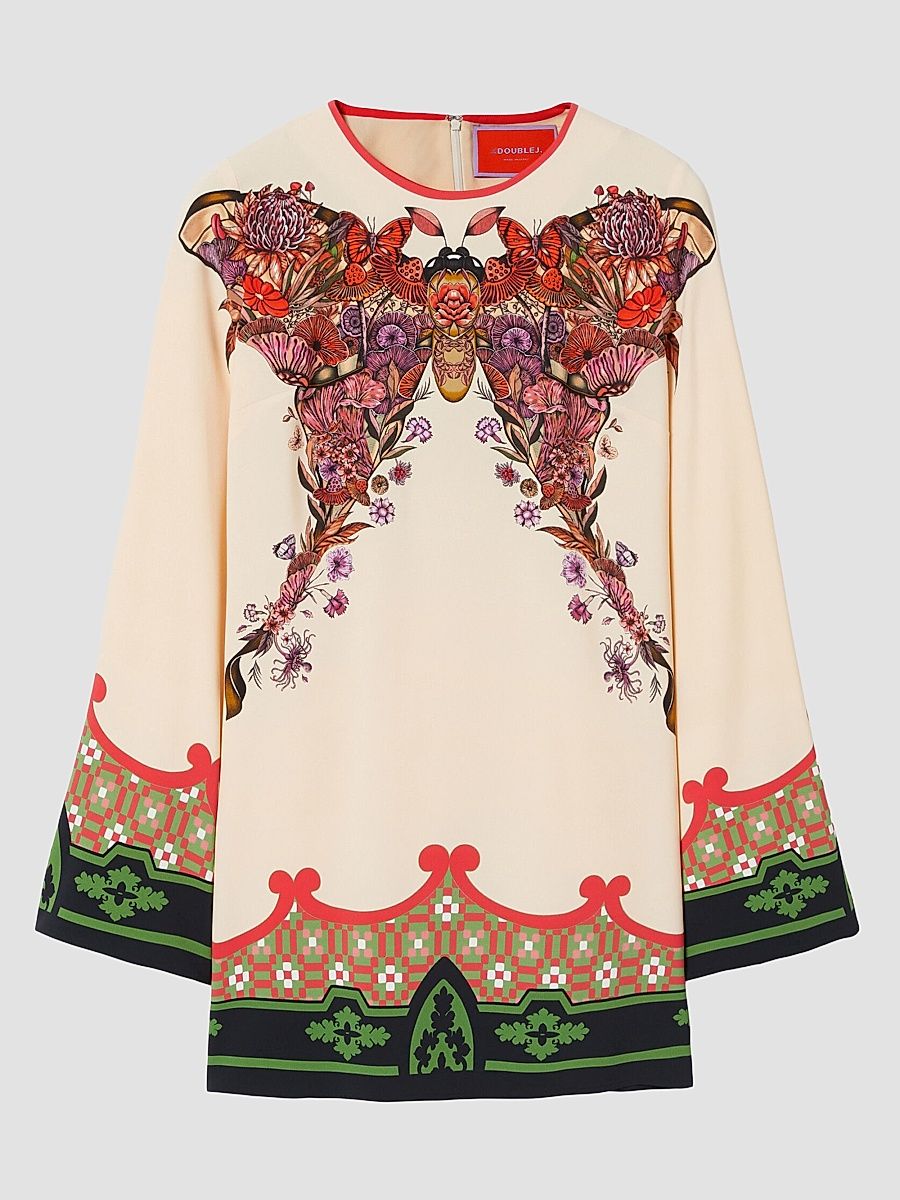 Women's Mini Supremes Swing Dress - Mariposa Place Ivory - Size XS
