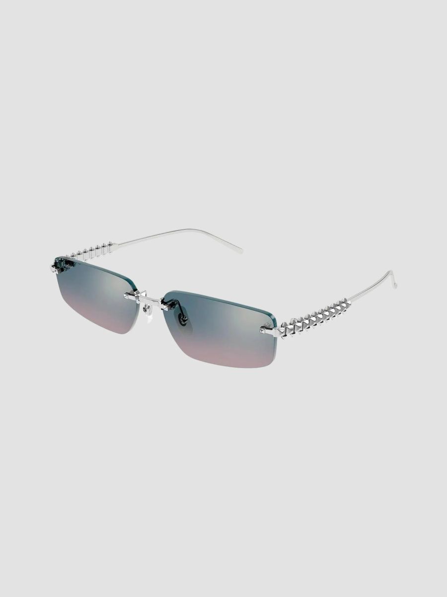 Cartier Men's Clash De Cartier Ct0544S Rimless Rectangular Sunglasses - Silver
