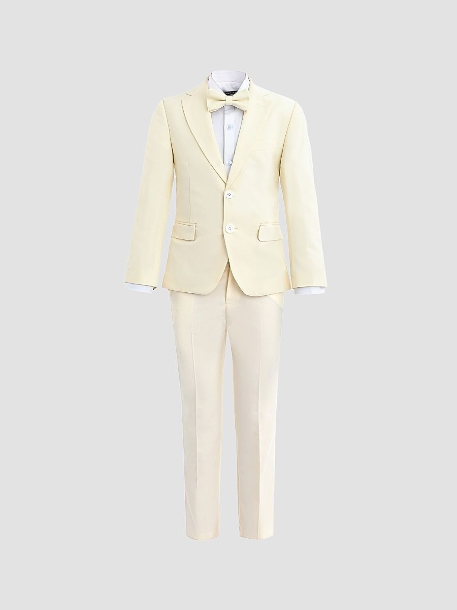 Formal Suit with Peak Lapel - Cream - Size 16