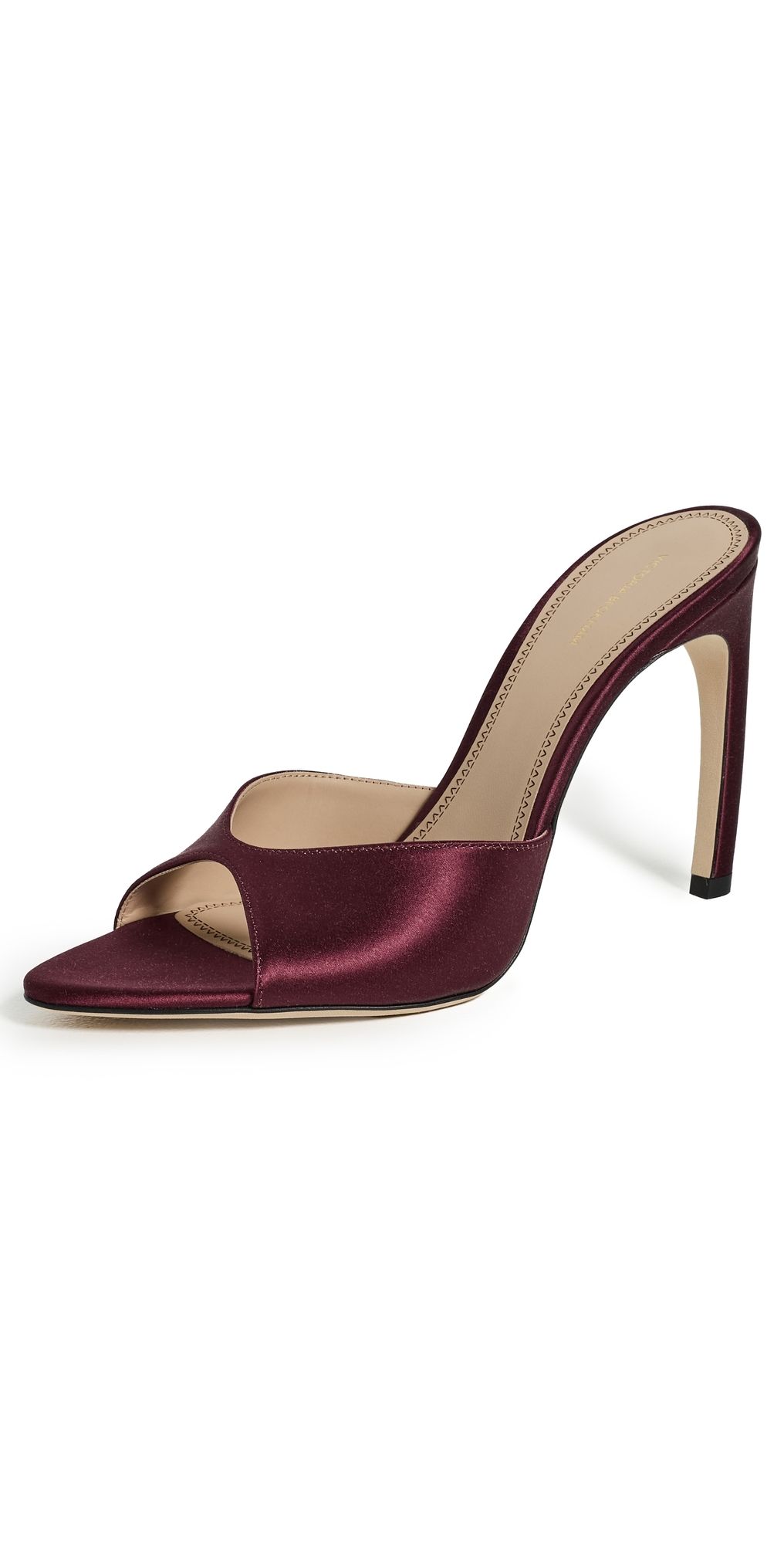 Victoria Beckham Harlow Open Toe Stiletto Mules 100 Burgundy 36