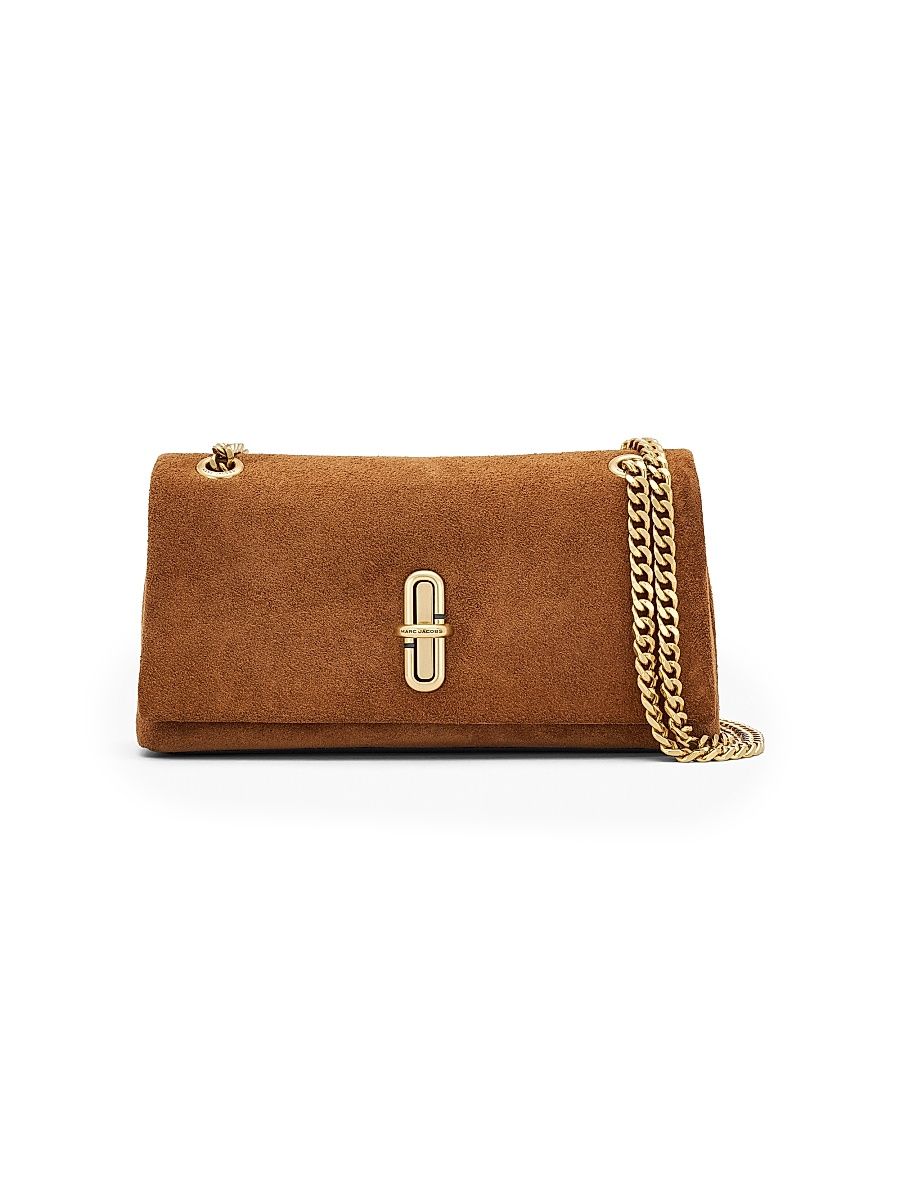 Women's The Dual Chain Mini Suede Crossbody Bag - Copper