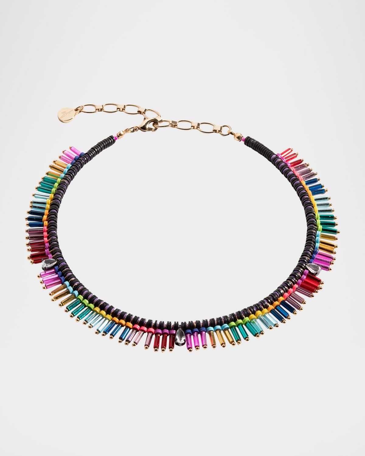 On The Fringe Necklace in Lite Brite