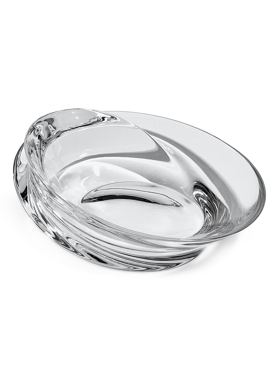 Swirl Crystal Bowl, Small - Clear