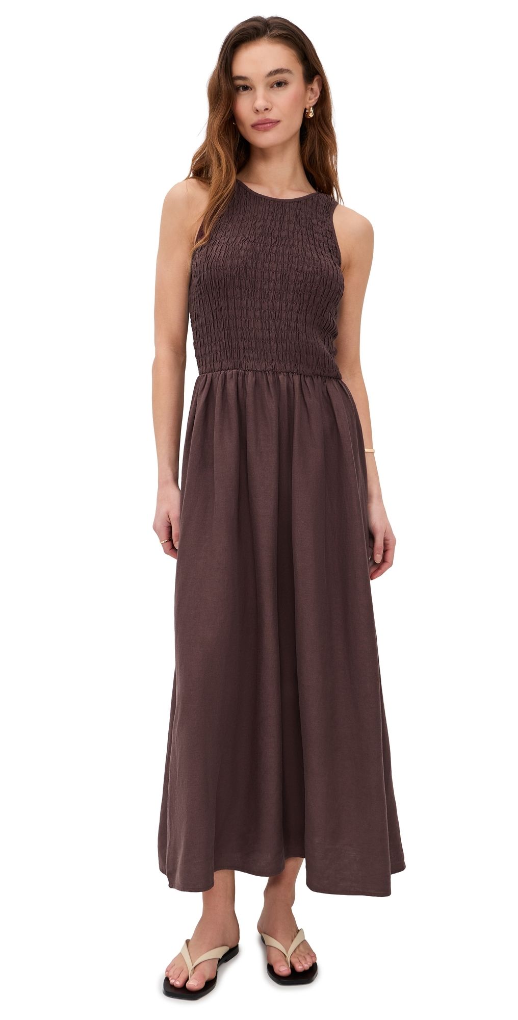 Z Supply Juniper Maxi Dress Chocolate Cherry M