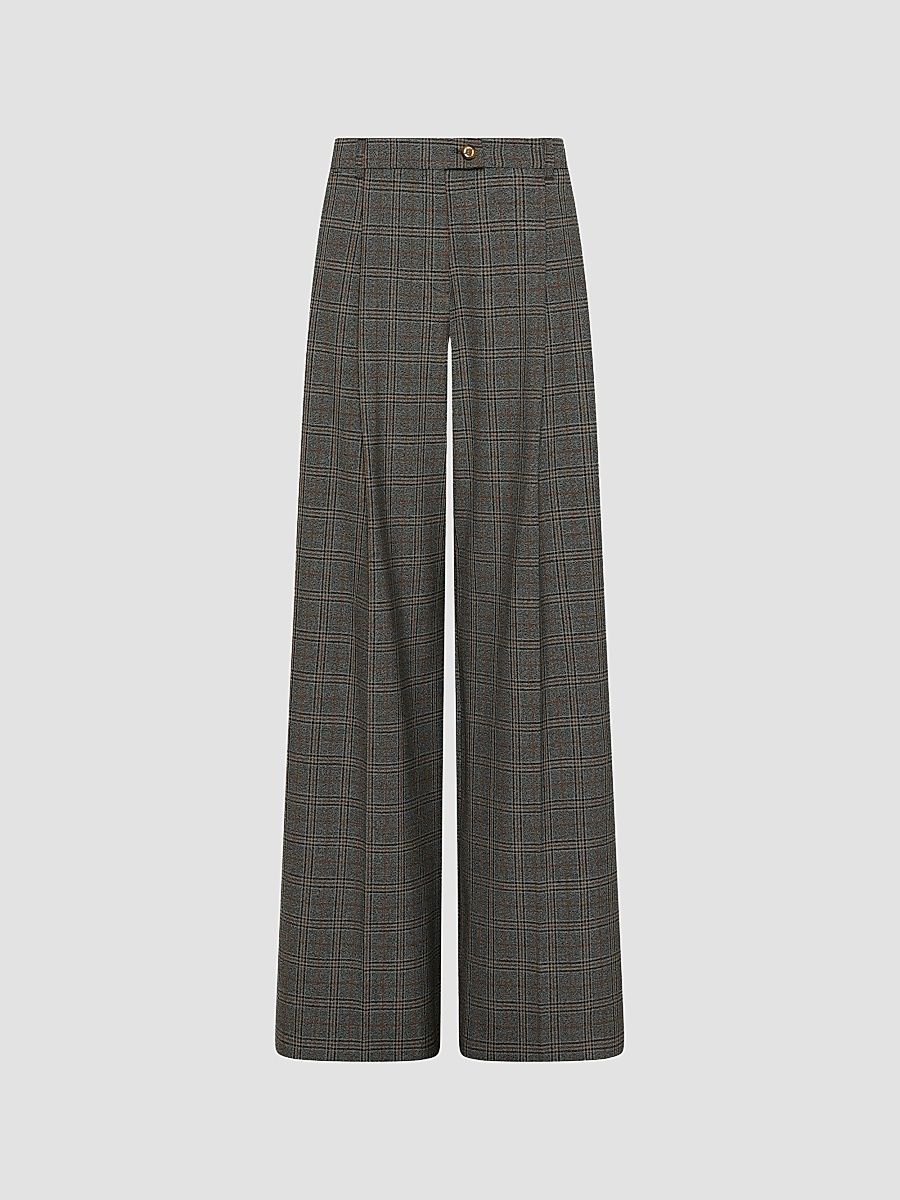 Women's Straight Leg Darted Trousers - Grey - Size 12