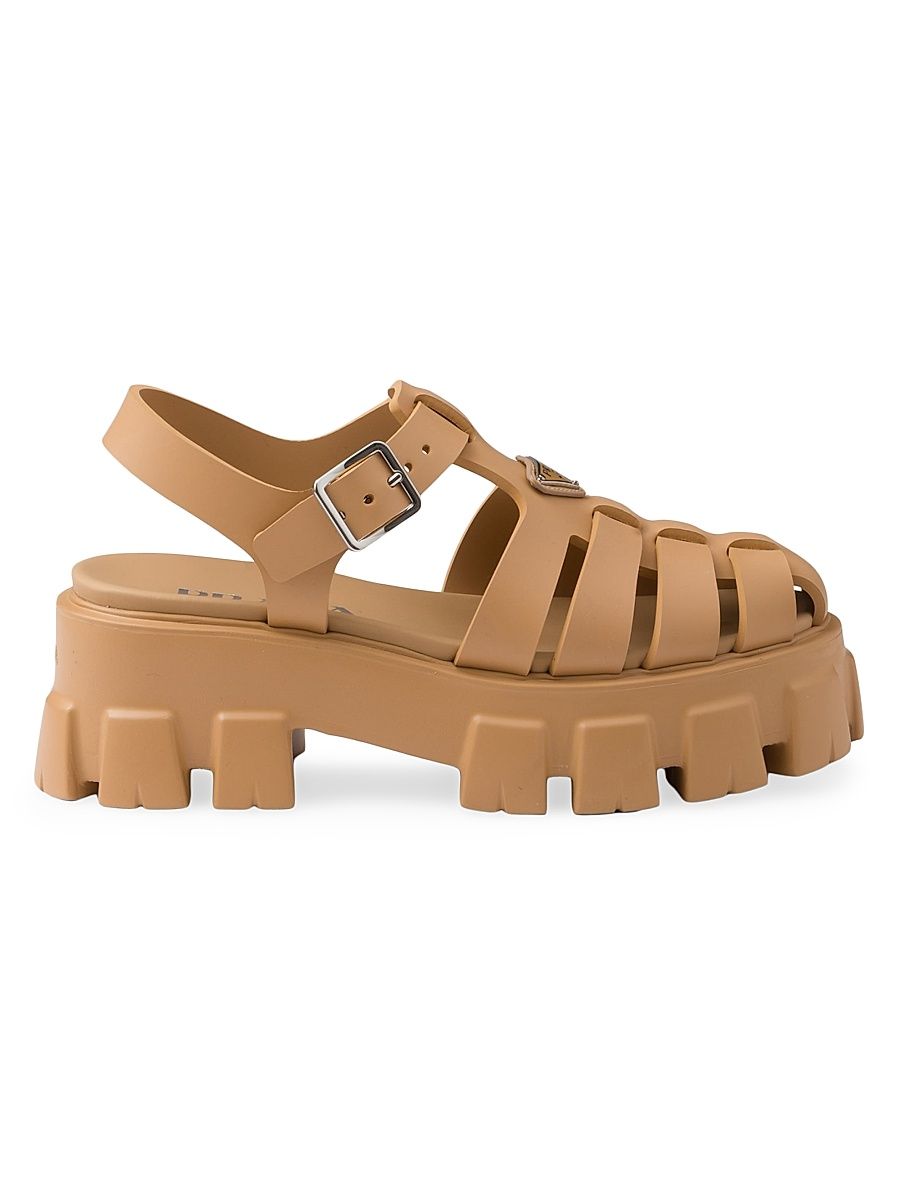 Women's Foam Rubber Sandals - Light Brown - Size 11