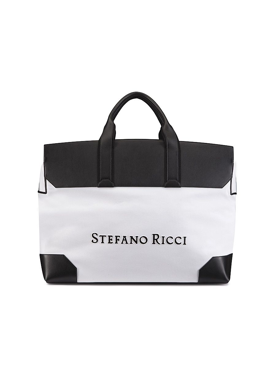 Men's Handmade Duffle Bag - White