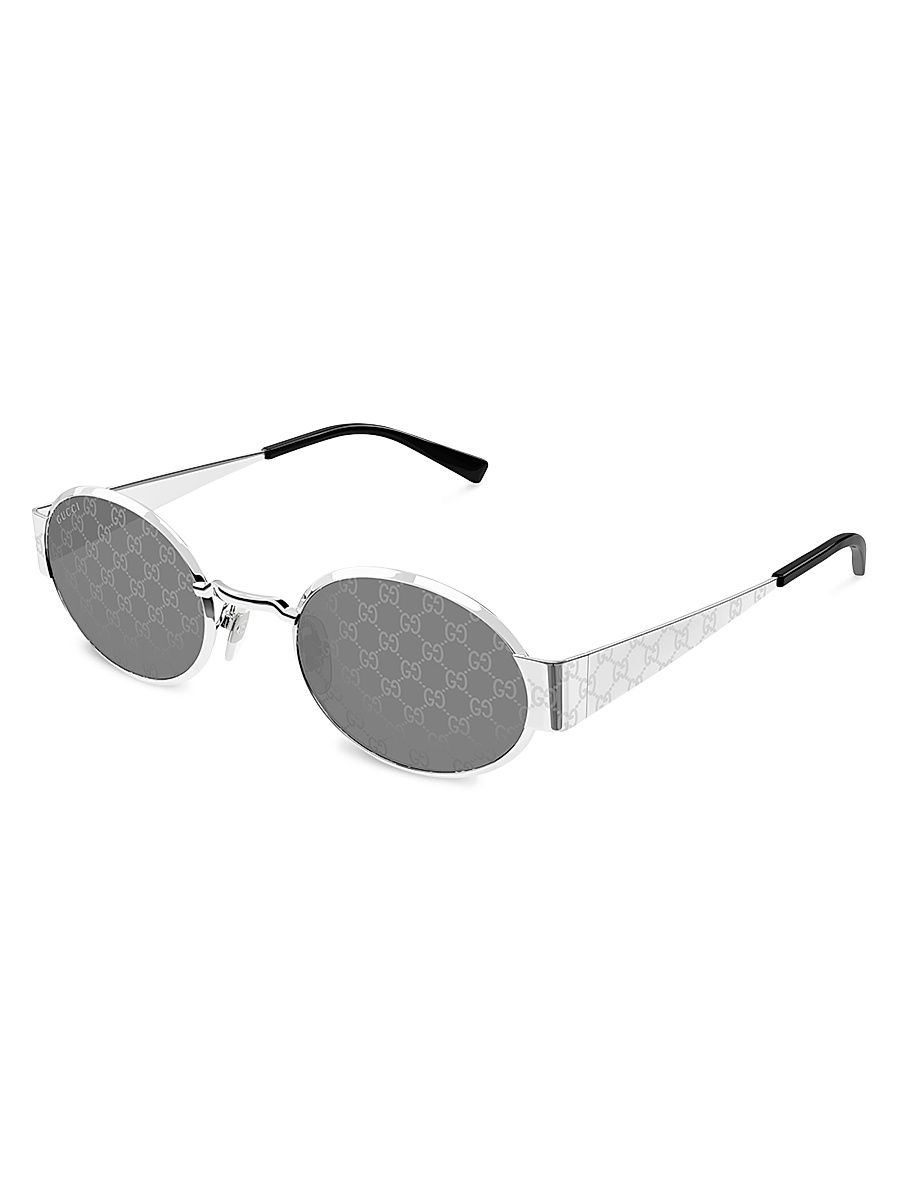 Women's Monogram 51MM Metal Round Sunglasses - Silver