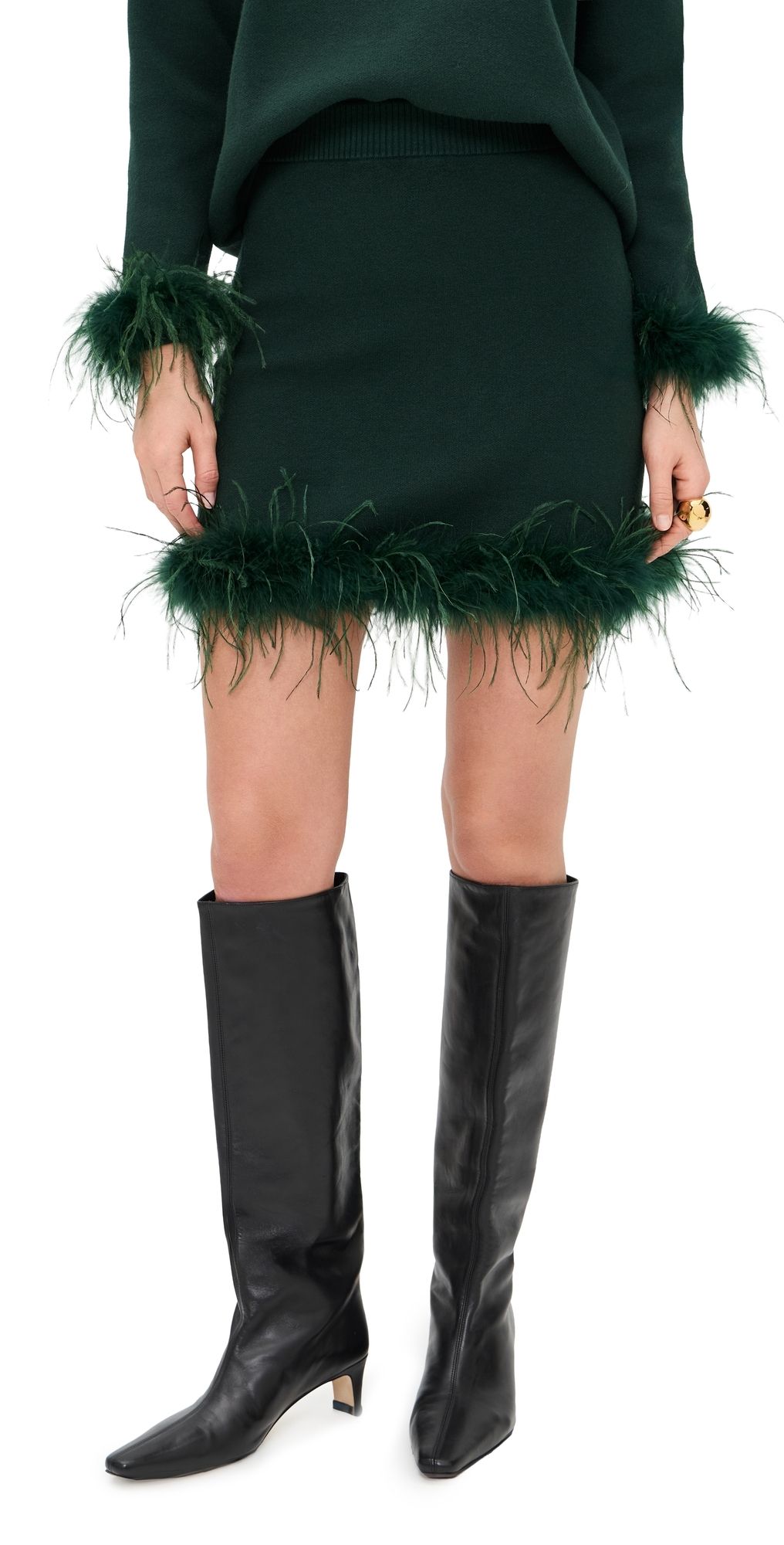 Never Fully Dressed Jake Knit Pencil Skirt Green M