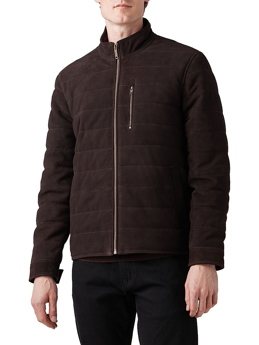 Men's Waverley Suede Jacket - Chocolate - Size XL