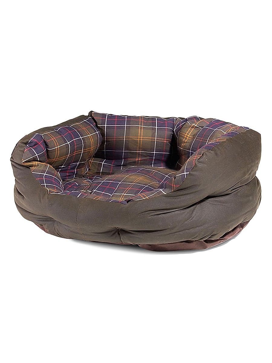 Waxed Cotton Dog Bed - Classic Olive