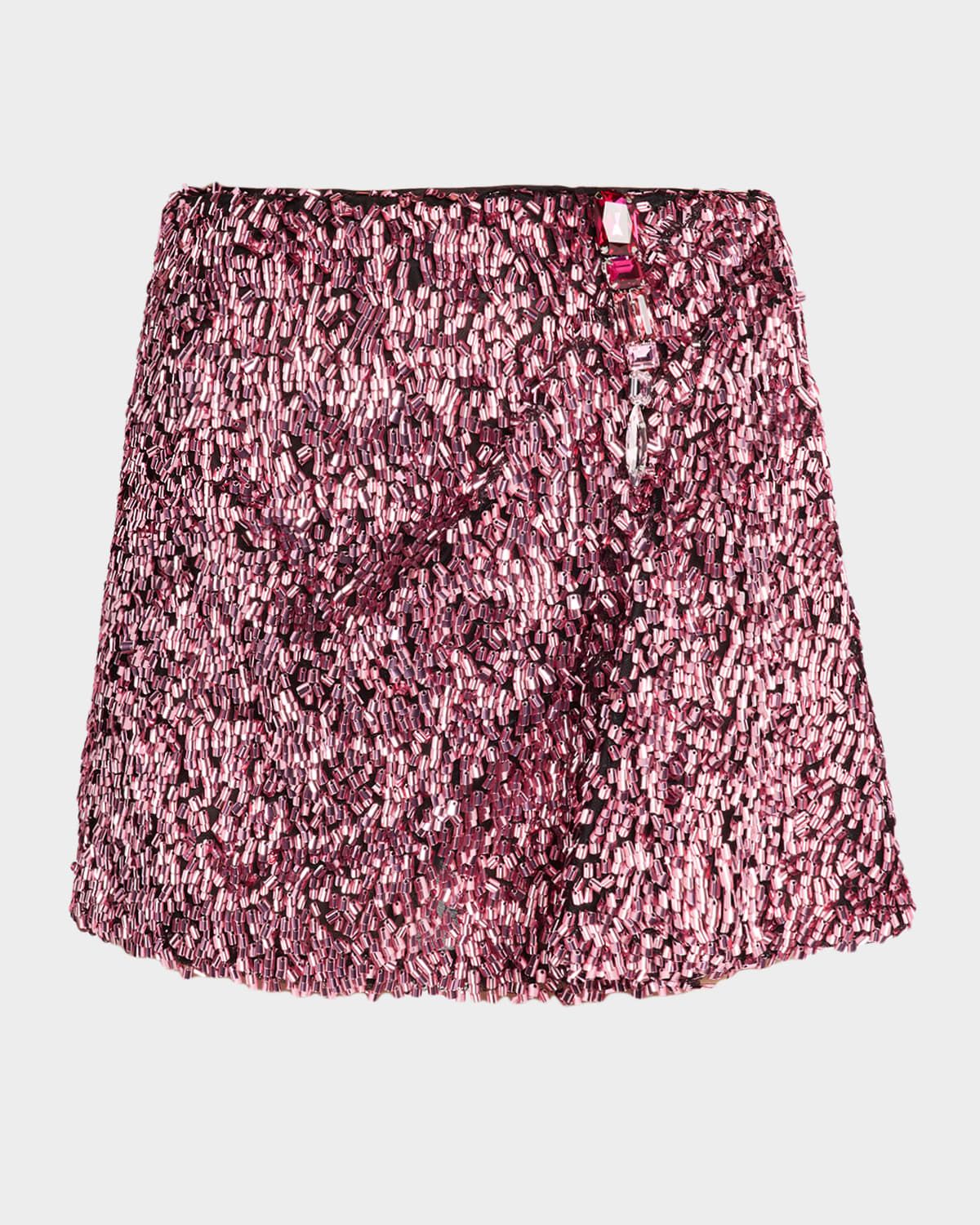 Crystal Cluster Mini Skirt