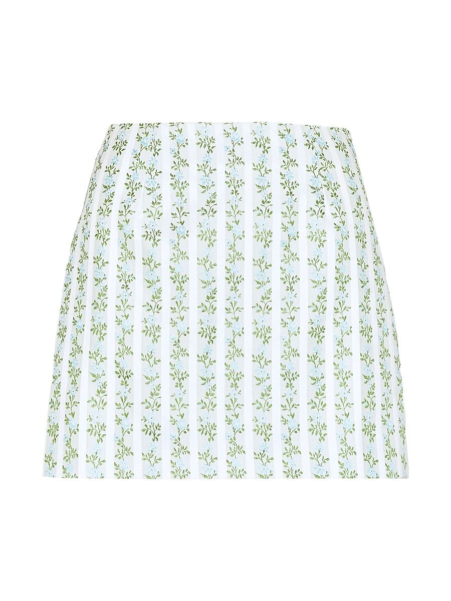 Women's The Hallie Skirt - Brocade Vine Stripe - Size Small