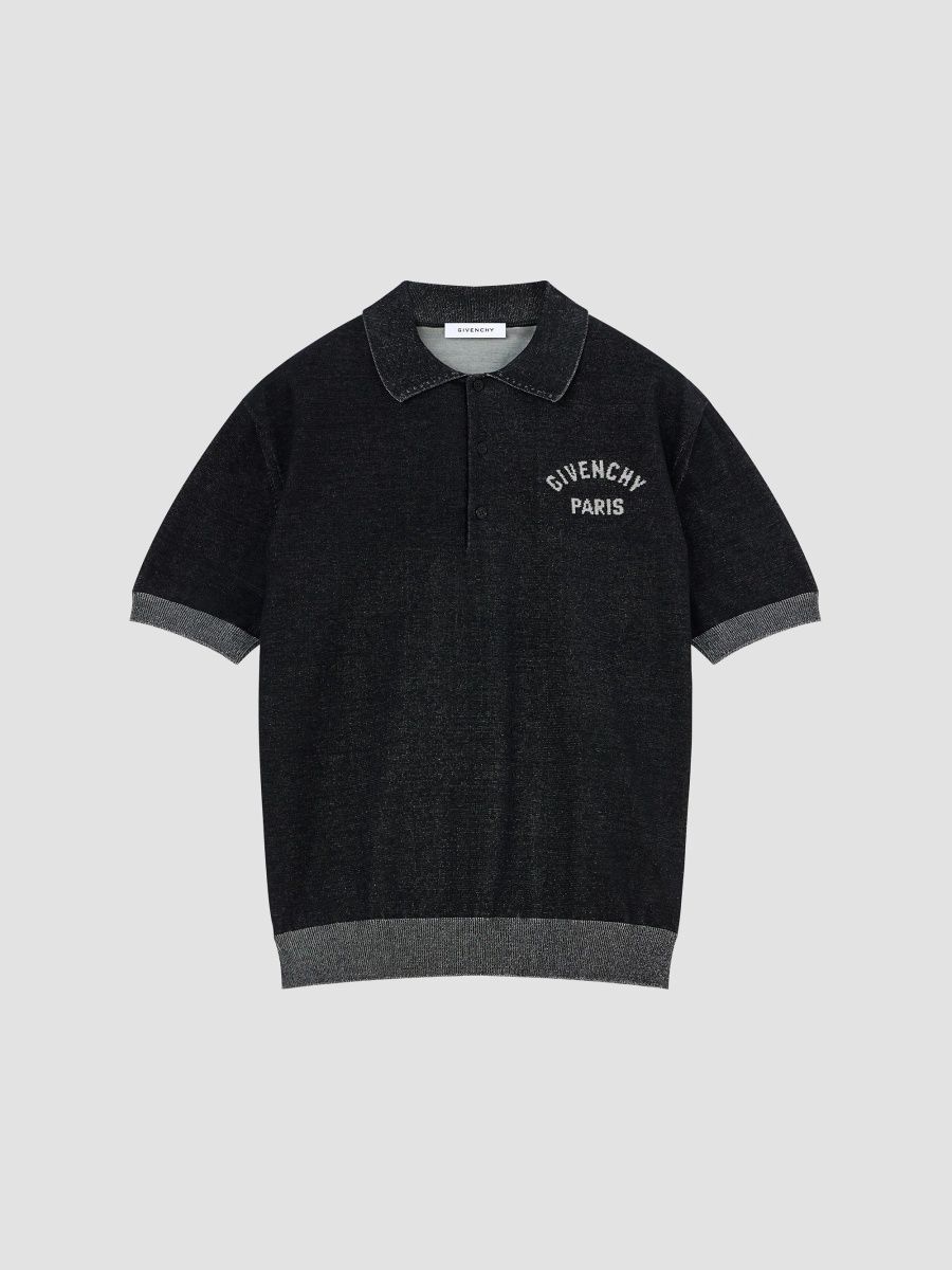 Givenchy Men's Polo in Cotton with Embroidery - Black - Size XXL