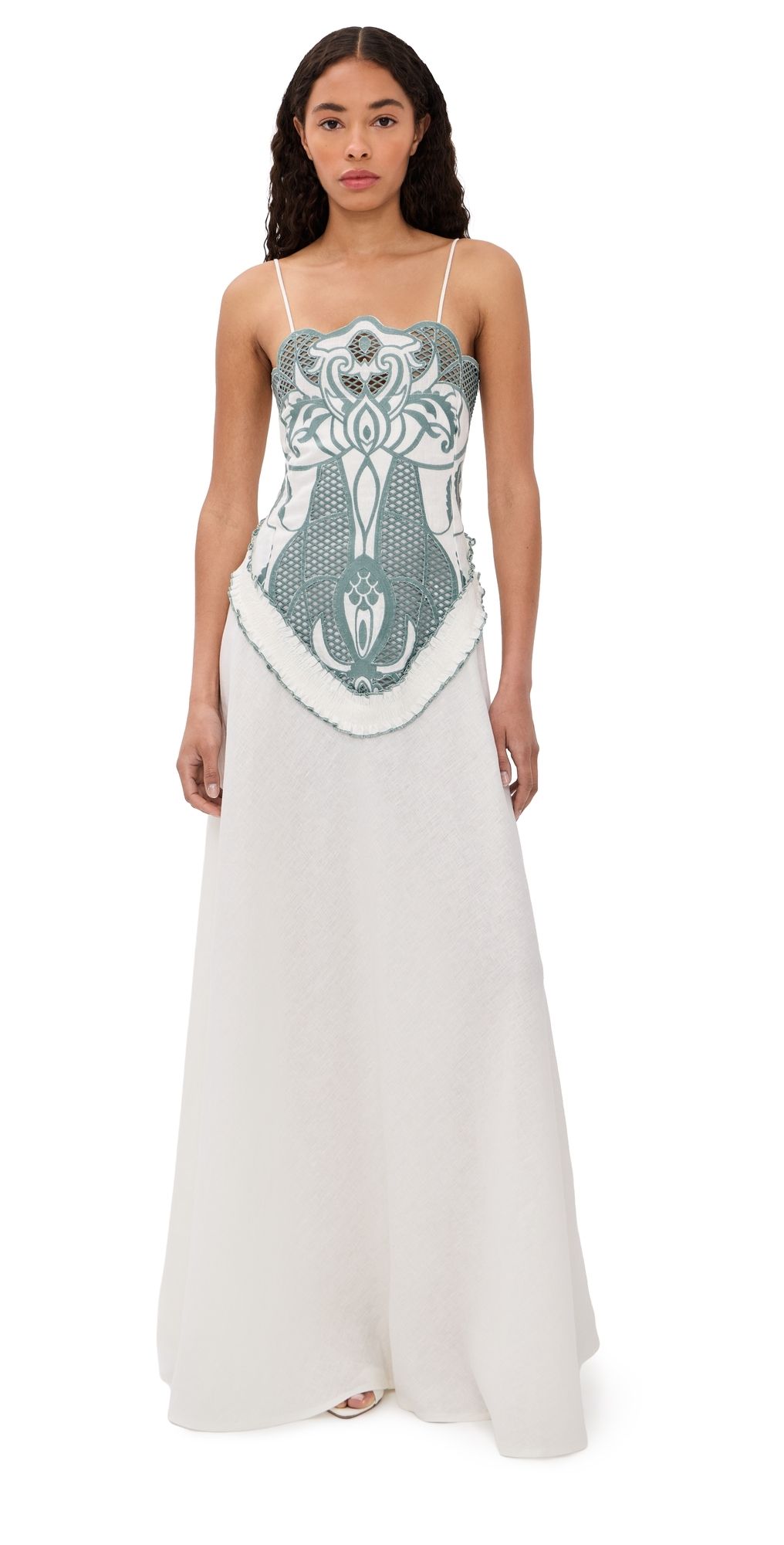 Lug Von Siga Marisa Linen Maxi Dress OffWhite 40