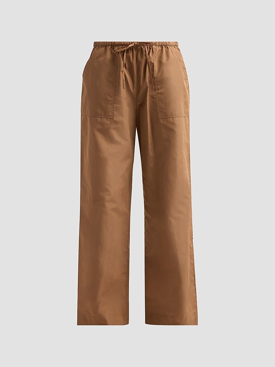 Women's Claire Taffeta Drawstring Pants - Camel - Size XL