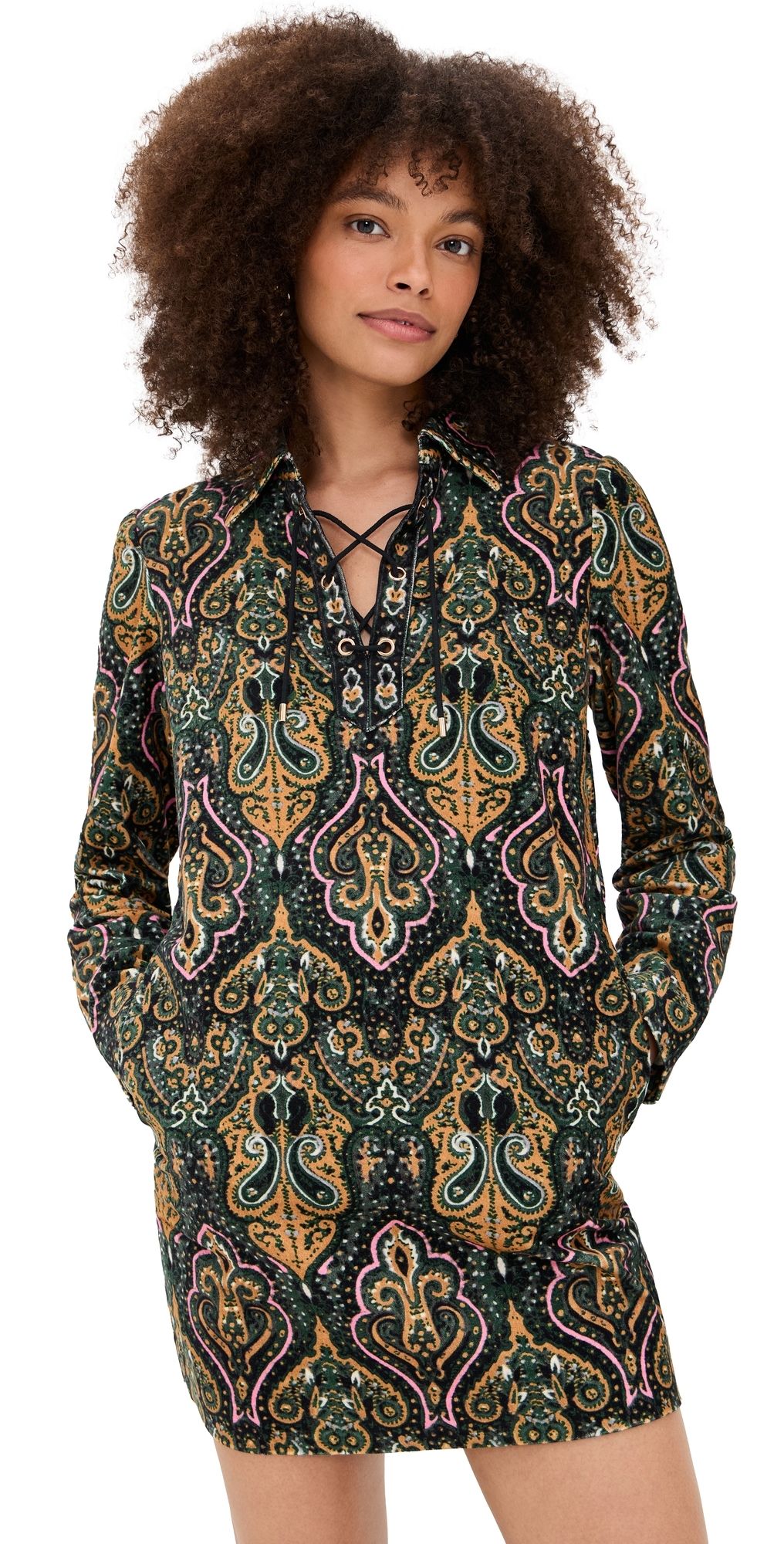 ba & sh Suga Velvet Dress Multico 1