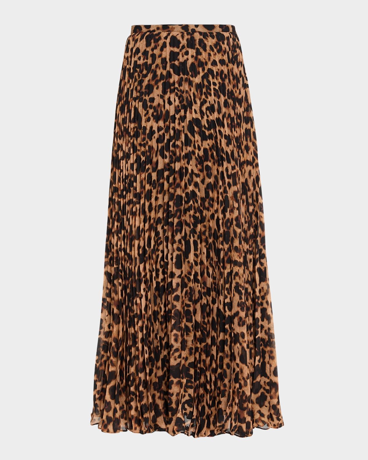 Torin Leopard Pleated Maxi Skirt